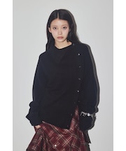 【SNSで話題!】ASYMMETRY FRONT BUTTON トップス