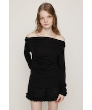 ASYMMETRY OFFSHOULDER トップス