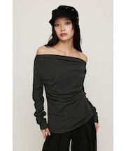 ASYMMETRY OFFSHOULDER トップス