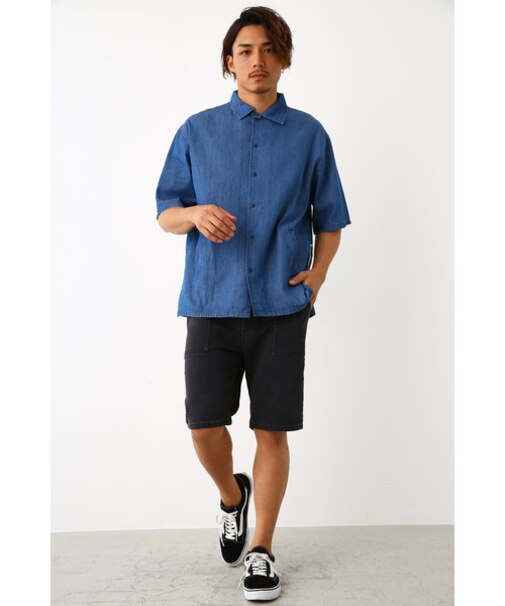 ドビーデニム ベイカー ショーツ