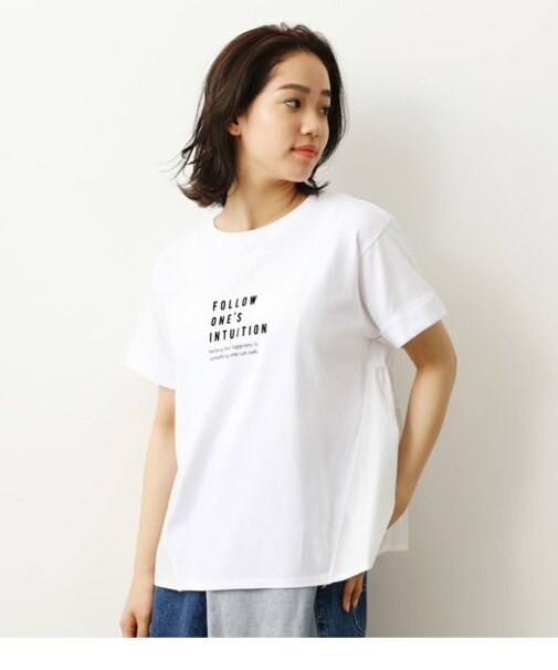 (WEB限定)異素材ドッキングチュニック