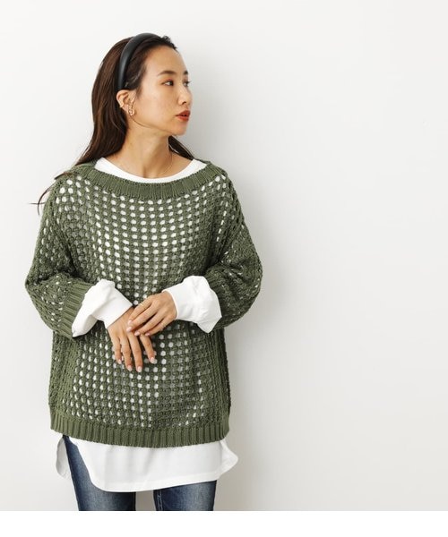 WEB限定)メッシュニット&ロンTEE SET｜ロデオクラウンズ／ロデオ