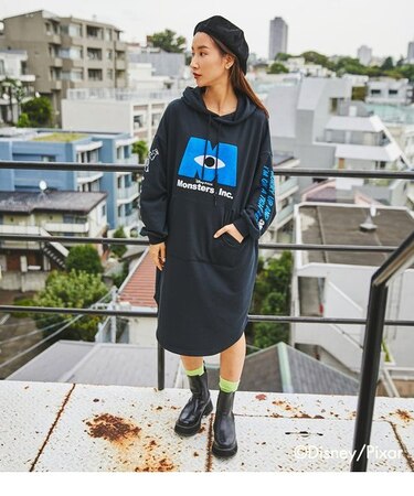 (MIC)さがらLOGOパーカーワンピース