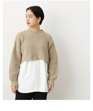 (WEB限定)ダメージレイヤードニットWL