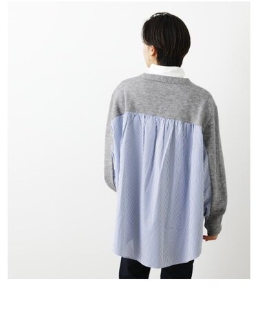 （WEB限定）シャツドッキングニットカーディガンWL