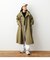 袖ボリュームスタンドカラーコート