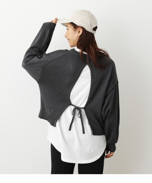 バックリボンニットレイヤードSET