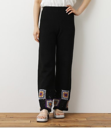 クロシェニットパンツ