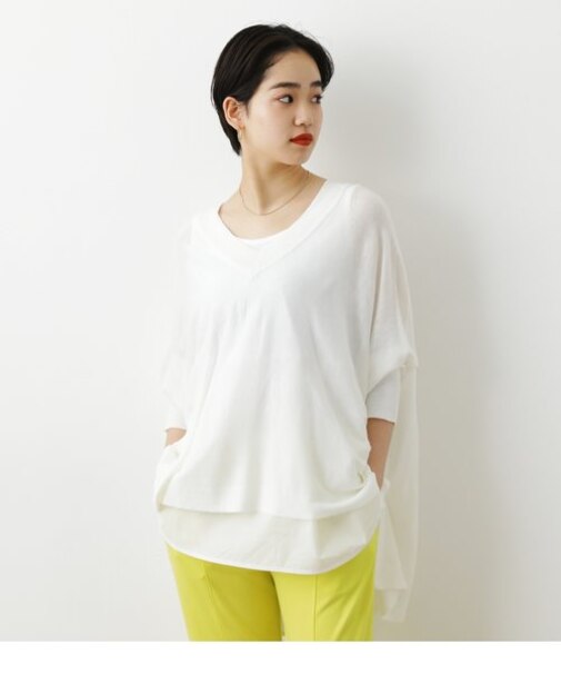 （WEB限定）ドルマンニット＆レイヤードタンクセット