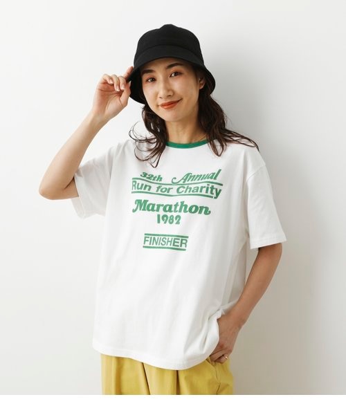 INDEPENDENT リンガーTシャツ SEASIDE GIRLリンガーTシャツ レッドver. | 新熱海土産物店