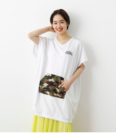 （WEB・OUTLET限定）BIG LOGO BY Vネック カットワンピース