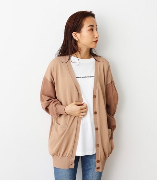 CROWNロングニットカーディガン