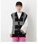 チェックニットベスト