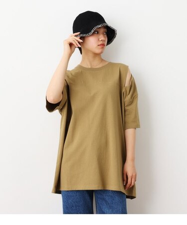 切り替えオープンショルダートップス