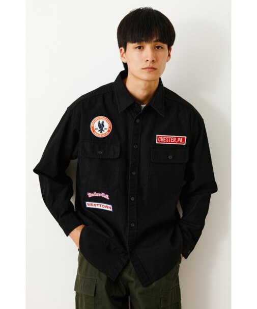 ミリタリーワッペンシャツ