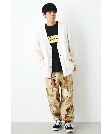 Vネックスウェットカーディガン