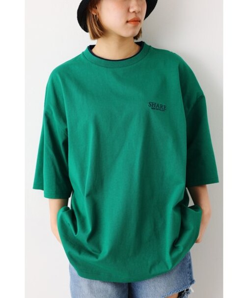 【UNISEX】SHARE Double collar Tシャツ