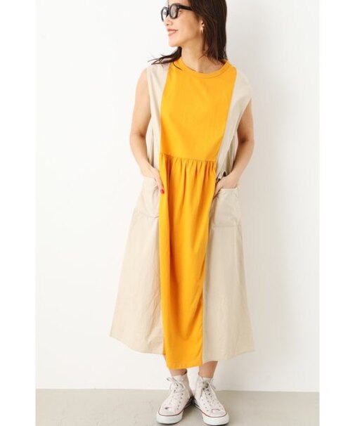 （WEB限定）Military ドッキングワンピース