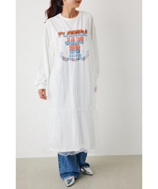 FLORIDA チュールドッキングワンピース