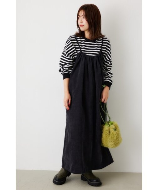 コーデュロイキャミワンピース