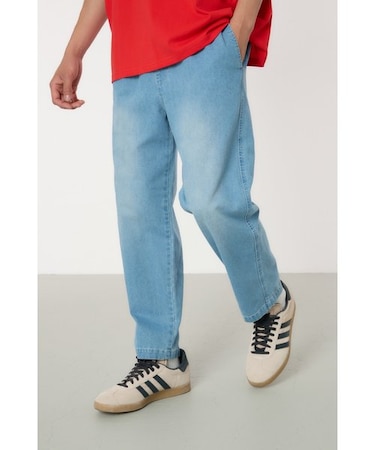 light denim easy pants