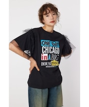 ONE DAY 袖チュールトップス