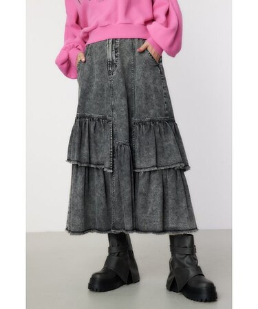 CHEMICAL DENIM TIERED SK