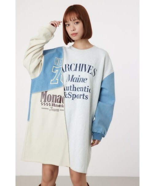 カスタム college スウェットワンピース