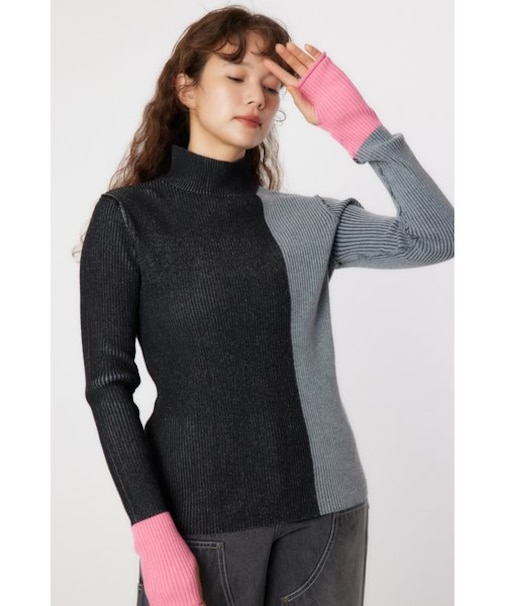 BLOCK COLOR KNIT TOPS