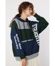 【WEB限定】ニットカスタム college フーディトップス