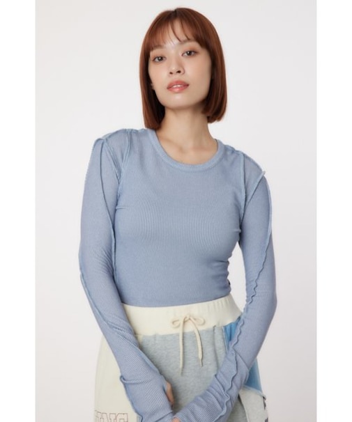 STITCH SLIM リブトップス