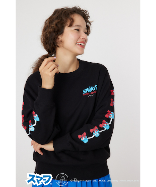 アニマルフェイクファーアップリケスウェットトップス｜ロデオ