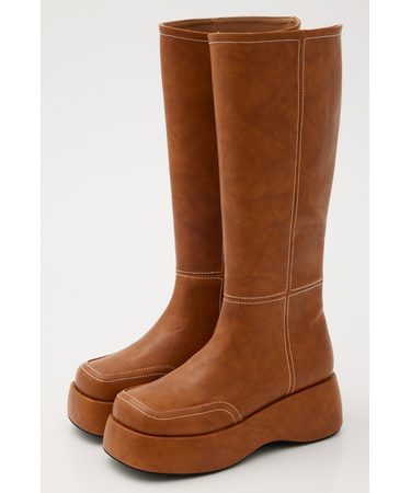 ステッチロングブーツ