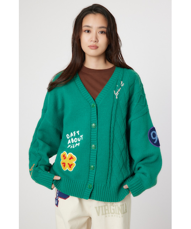 EMB MOTIFSケーブルカーディガン