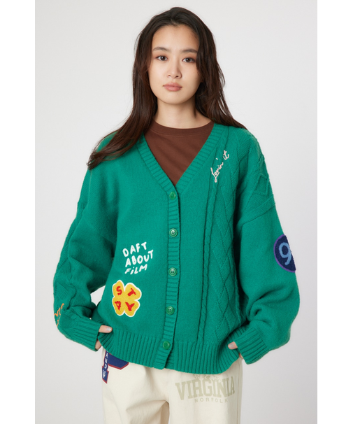 EMB MOTIFSケーブルカーディガン