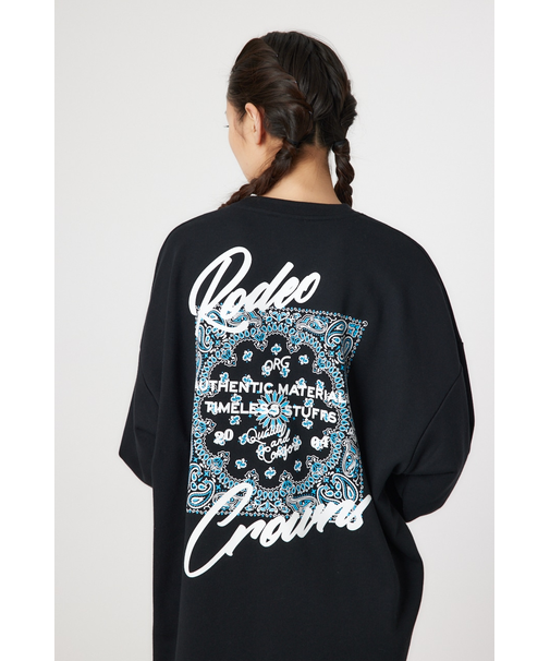 ペイズリーロゴスウェットワンピース