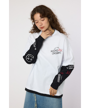 【UNISEX】フェイクレイヤードロングスリーブTシャツ
