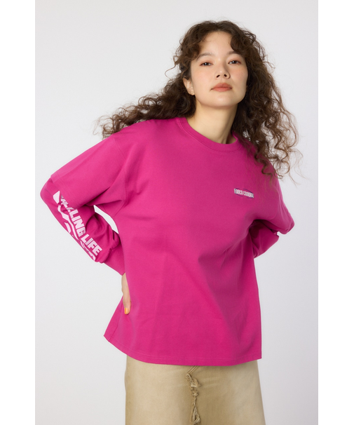 VintageフェイクレイヤードロングスリーブTシャツ