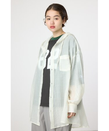 ワッシャーフーディーシャツ