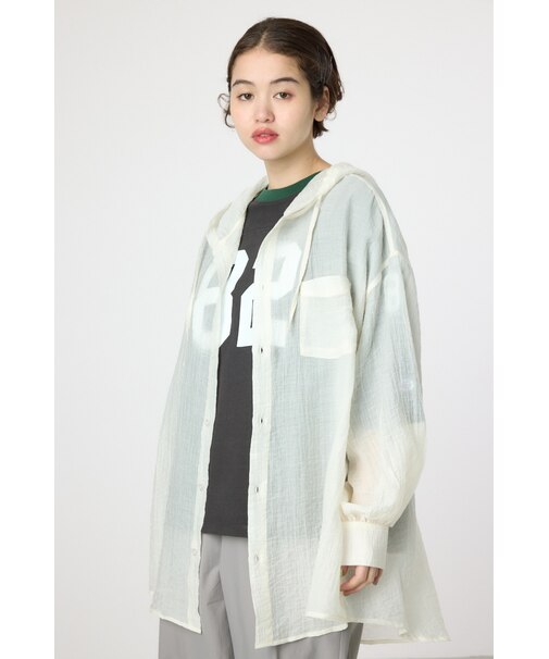 ワッシャーフーディーシャツ