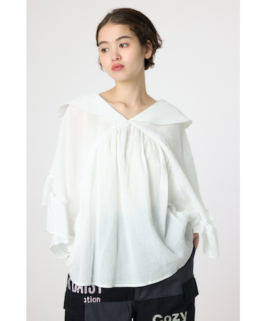 ボリュームフリルチュニック