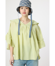 ボリュームフリルチュニック