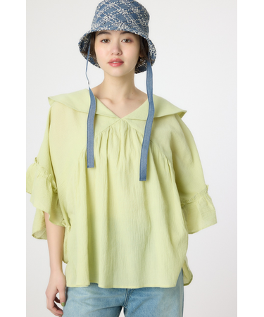 ボリュームフリルチュニック