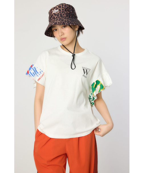 カスタムリメイクフリルアームトップス