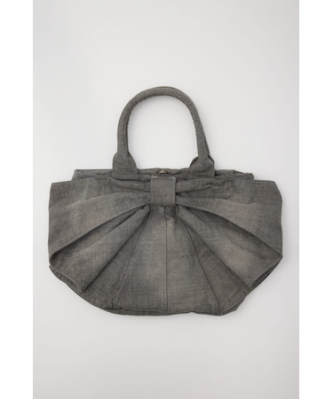 リボンデニムトート