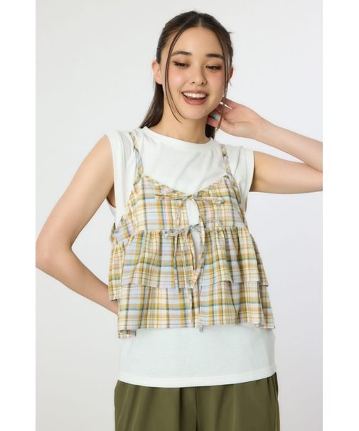 サマーチェックマルチウェイキャミソール