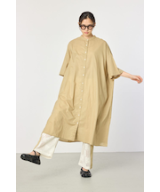 バンドカラールーズワンピース