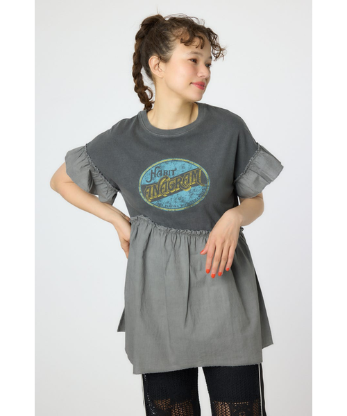 rosy monster キャンディクラウンチュニック　ブルー　S Bottoms ファッション Rosy Monster キャンディクラウン