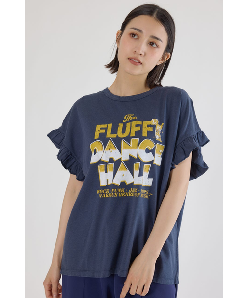 Vintage Graphicフリル Tシャツ