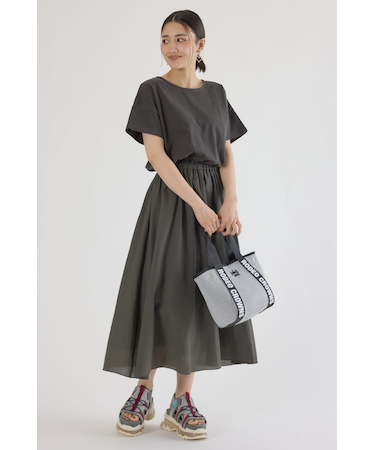 異素材切替ワンピース